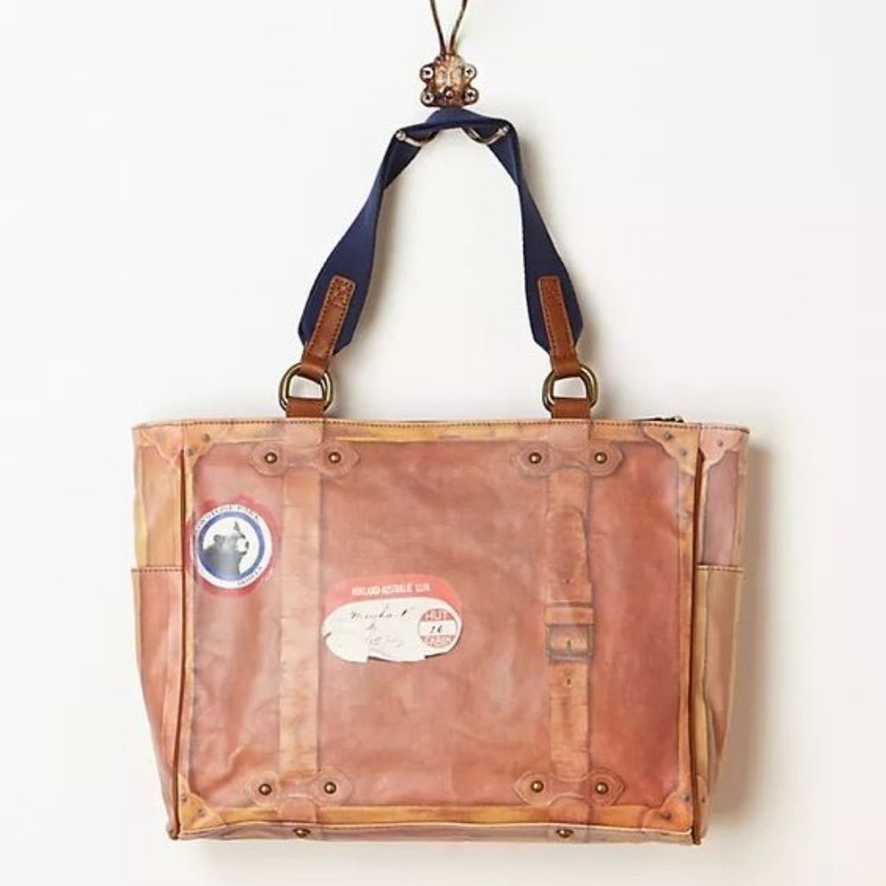 Anthropologie Miss Albright Americana Tote bag luggage purse hand bag